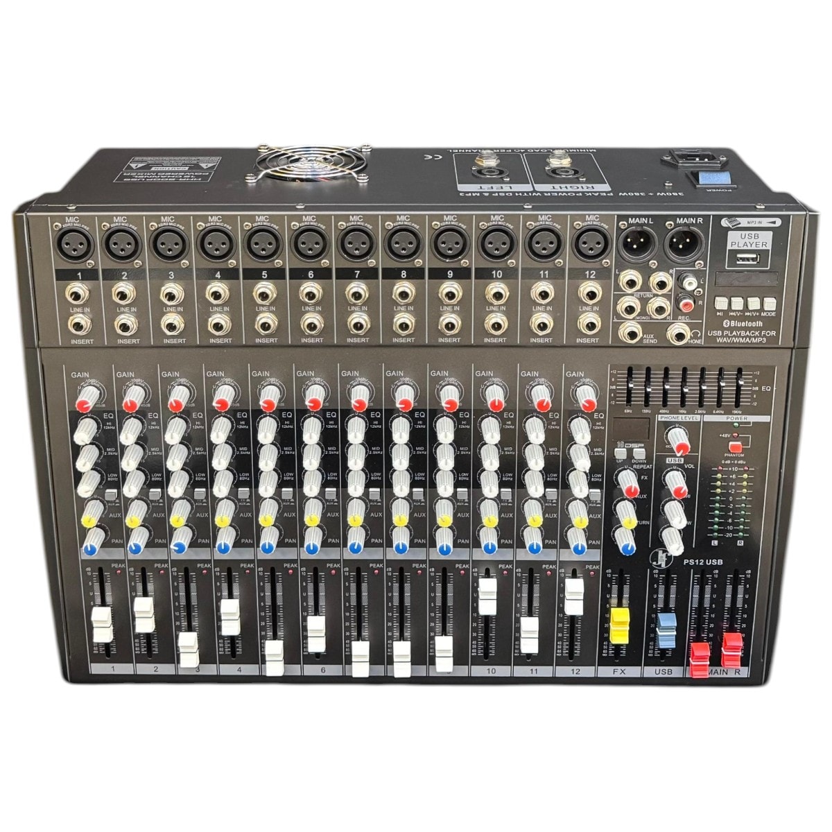 Fidek FAV-2112USBアンプ MESA DE SOM 12 CANAIS USB PS1212USB J&F