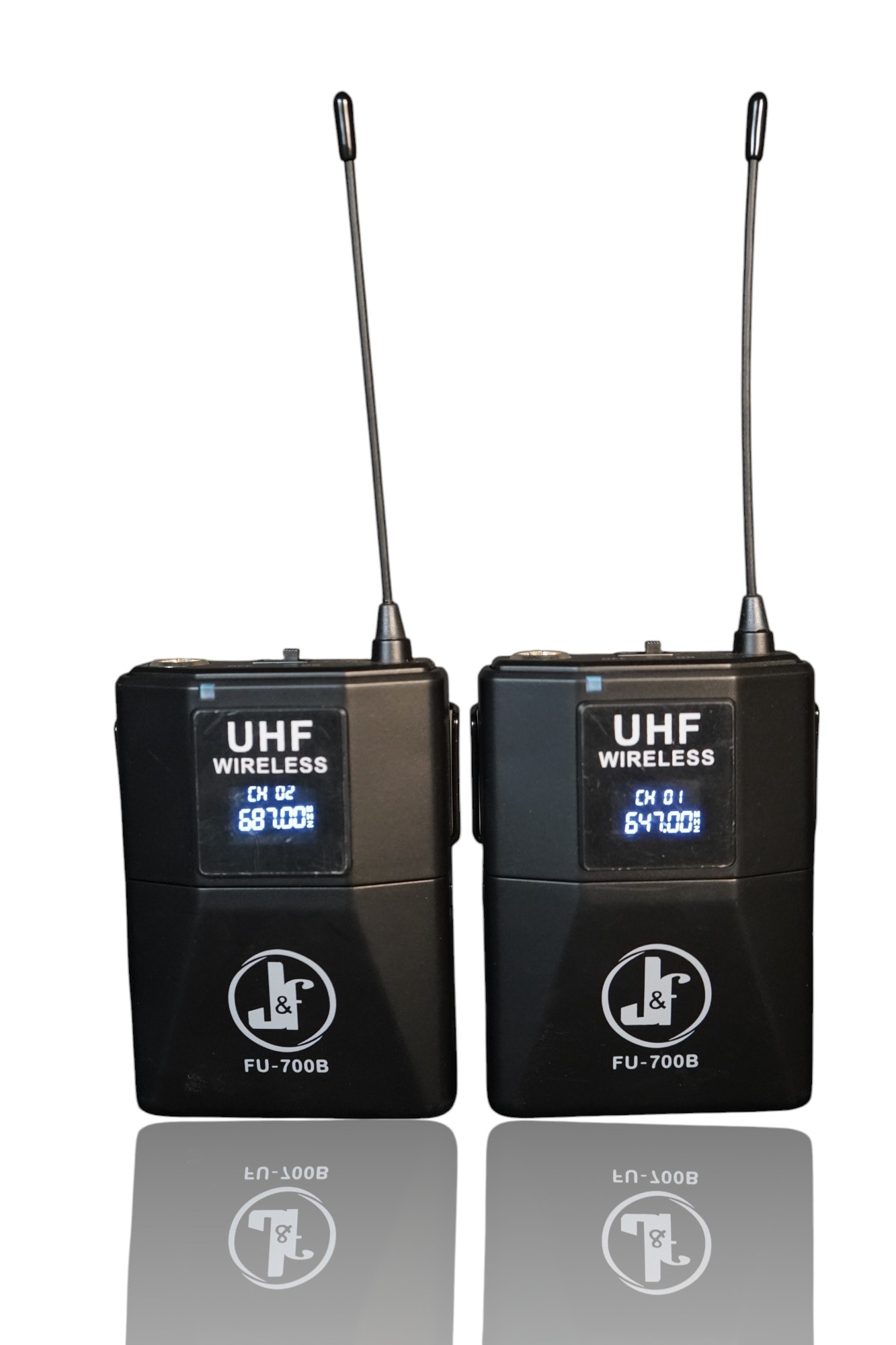 MICROFONE DUPLO HEADSET UHF FU - 700B J&F