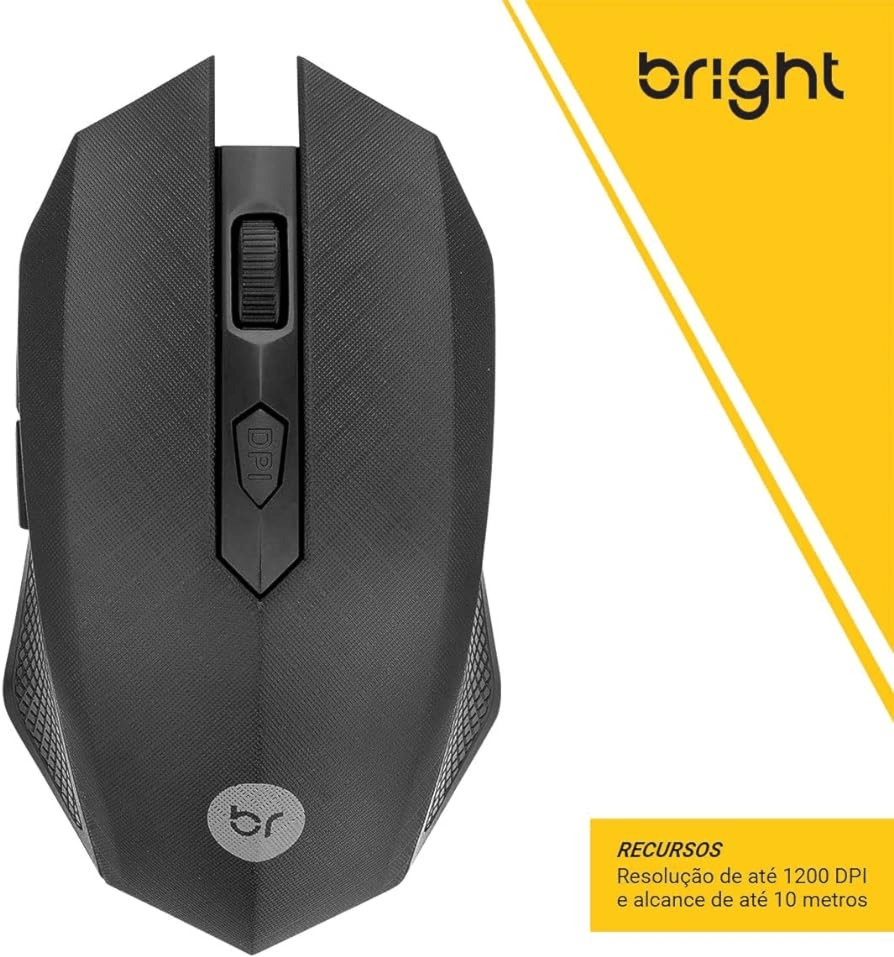 Mouse pad tapete office amarelo AC585 - BRIGHT
